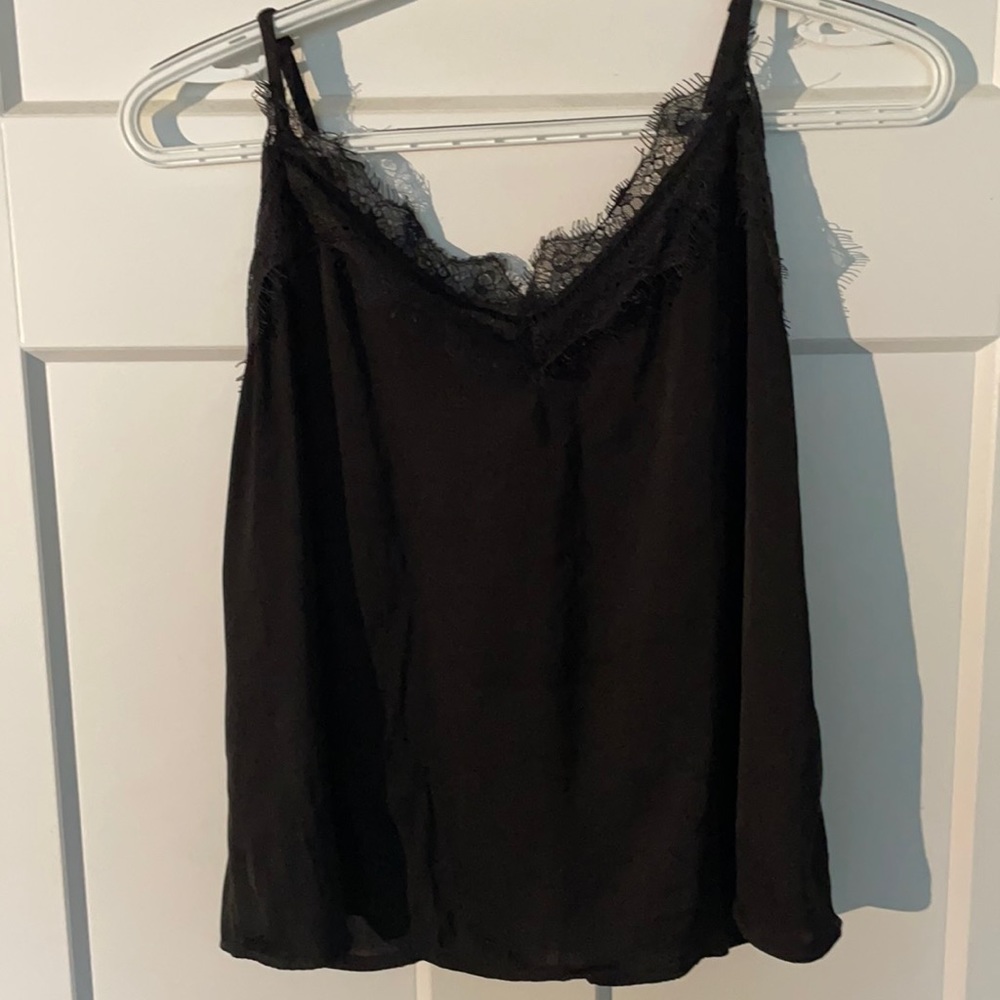 The cutest black silk tanktop